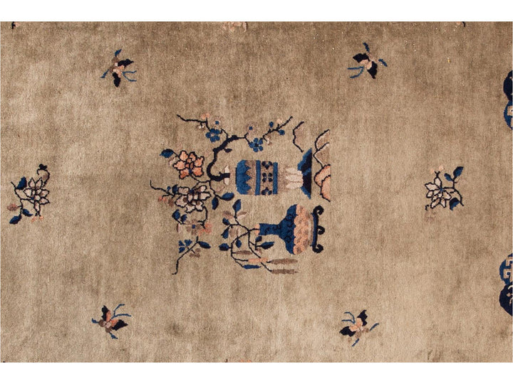 Antique Chinese Art Deco Wool Rug 10 X 14