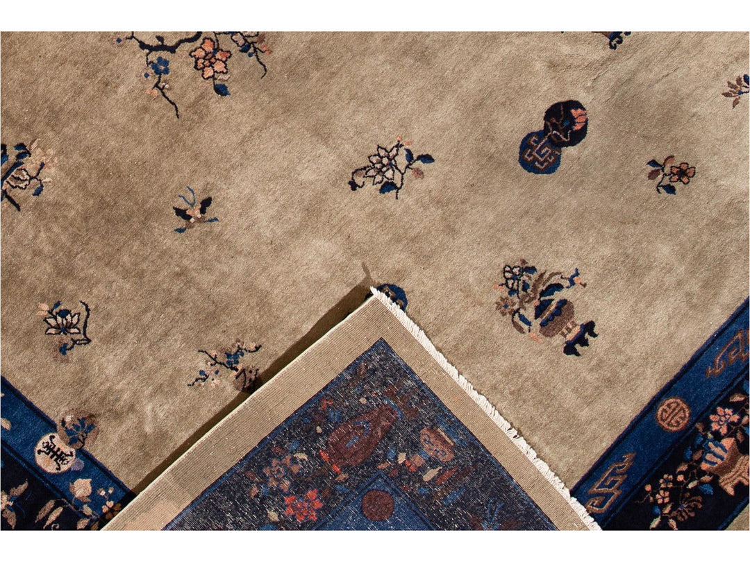Antique Chinese Art Deco Wool Rug 10 X 14