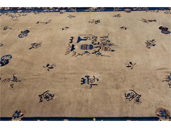 Antique Chinese Art Deco Wool Rug 10 X 14