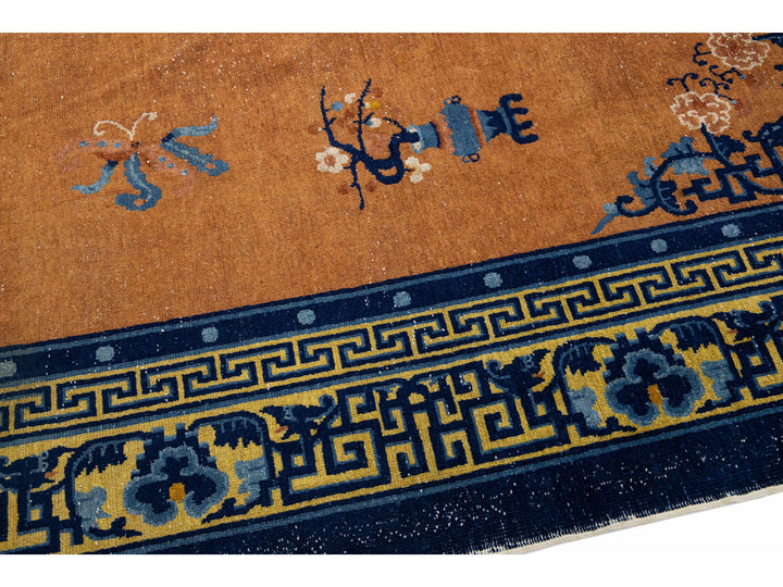 Antique Art Deco Chinese Rug 8 X 10