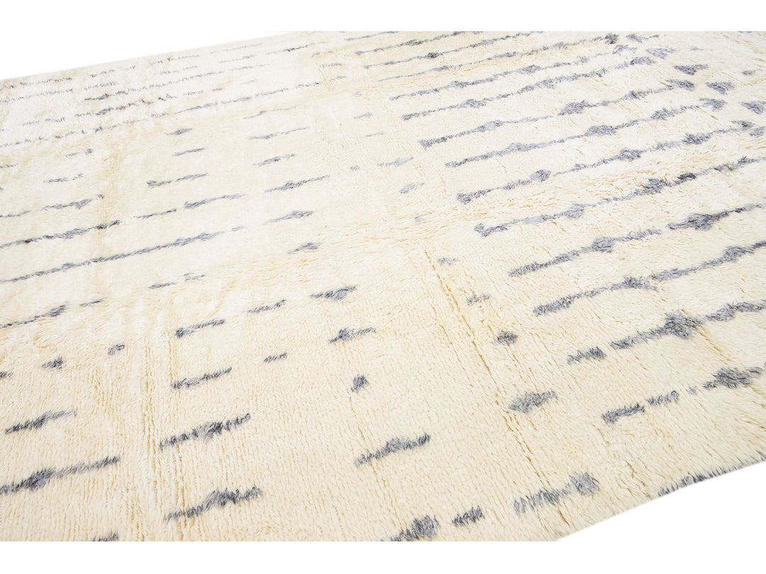 Modern Moroccan Style Wool Rug 12 X 15