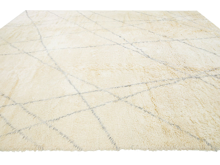 Modern Moroccan Style Wool Rug 12 X 15