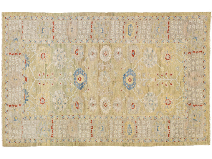 Modern Sultanabad Wool Rug 6 X 10