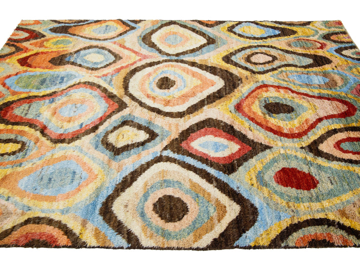 Modern Moroccan Wool Rug 6 X 9