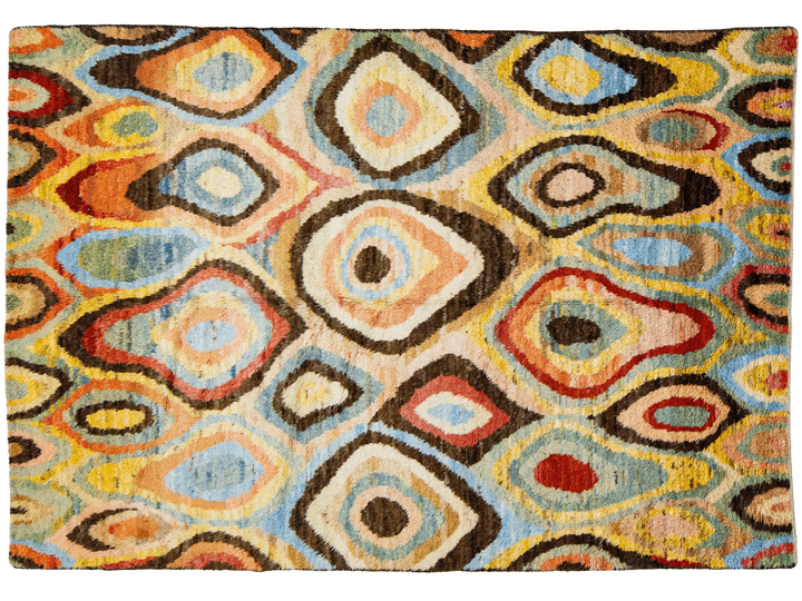 Modern Moroccan Wool Rug 6 X 9