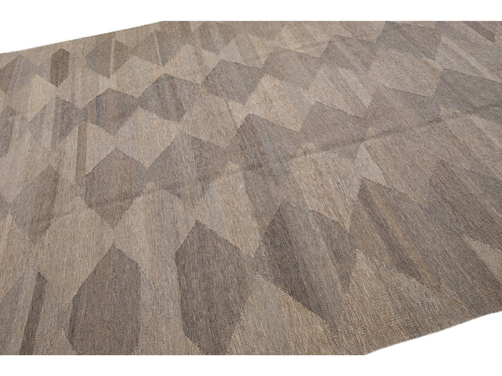 Modern Kilim Wool Rug 9 X 12