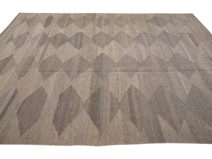 Modern Kilim Wool Rug 9 X 12