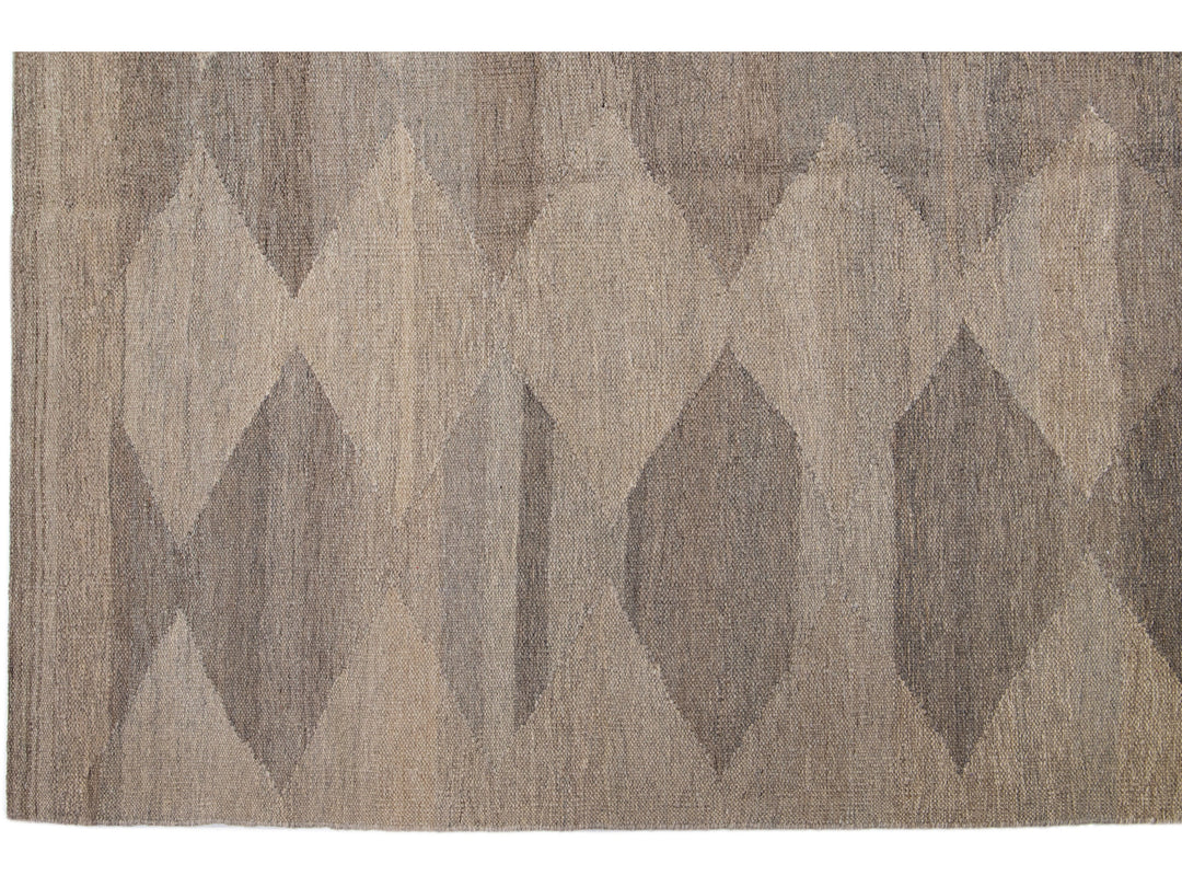 Modern Kilim Wool Rug 9 X 12