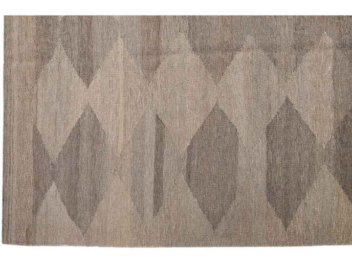 Modern Kilim Wool Rug 9 X 12
