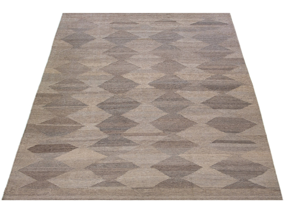 Modern Kilim Wool Rug 9 X 12