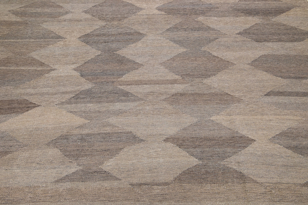 Modern Kilim Wool Rug 9 X 12