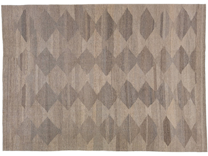 Modern Kilim Wool Rug 9 X 12