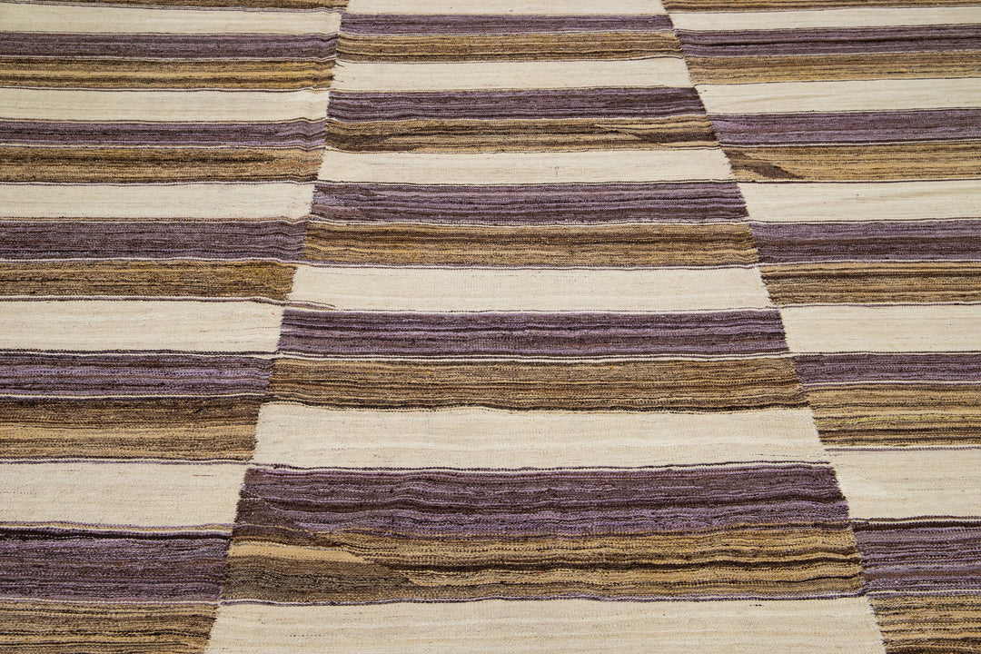 Modern Flatweave Kilim Wool Rug 10 X 14
