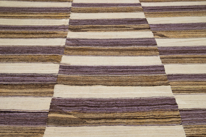 Modern Flatweave Kilim Wool Rug 10 X 14