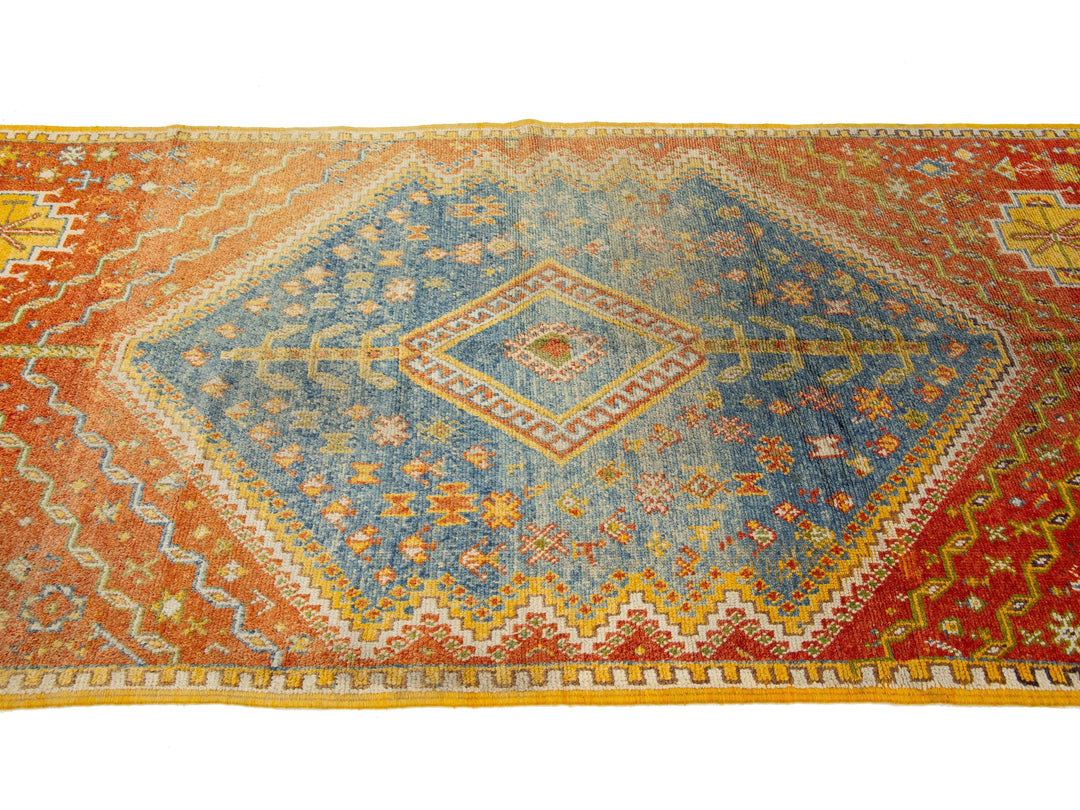 Antique Moroccan Wool Rug 5 X 9
