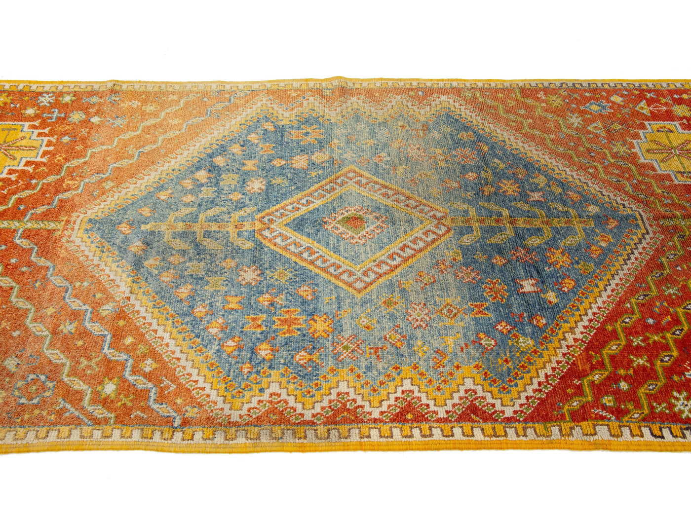 Antique Moroccan Wool Rug 5 X 9