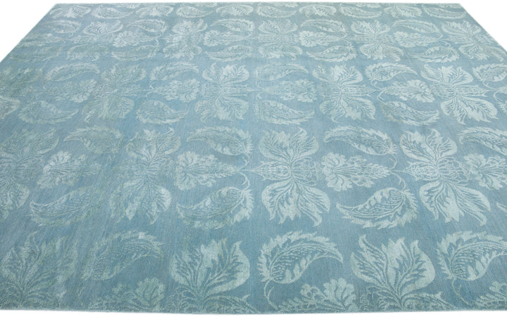 Modern Nepalese Wool and Silk Rug 9 X 12