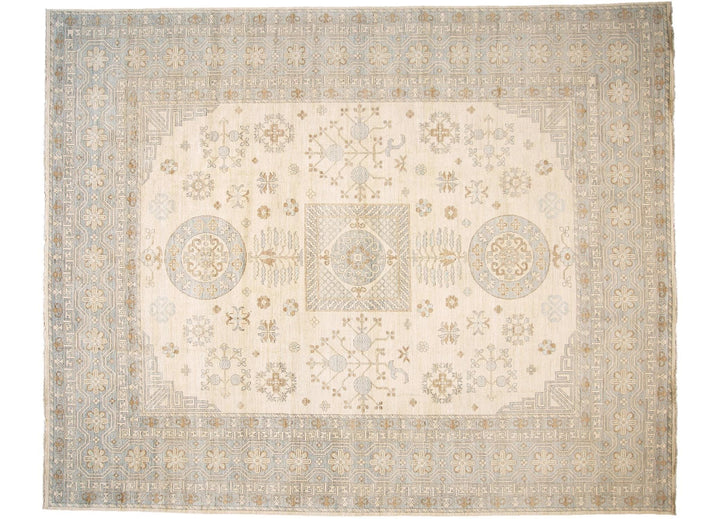 21st Century Modern Khotan-Style Oversize Wool Rug, 12' x 15'