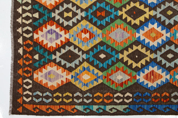 Modern Kilim Flatweave Wool Rug 9 X 11