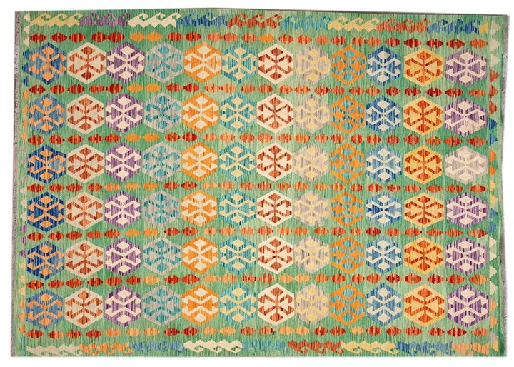 Modern Flatweave Kilim Wool Rug 8 X 12