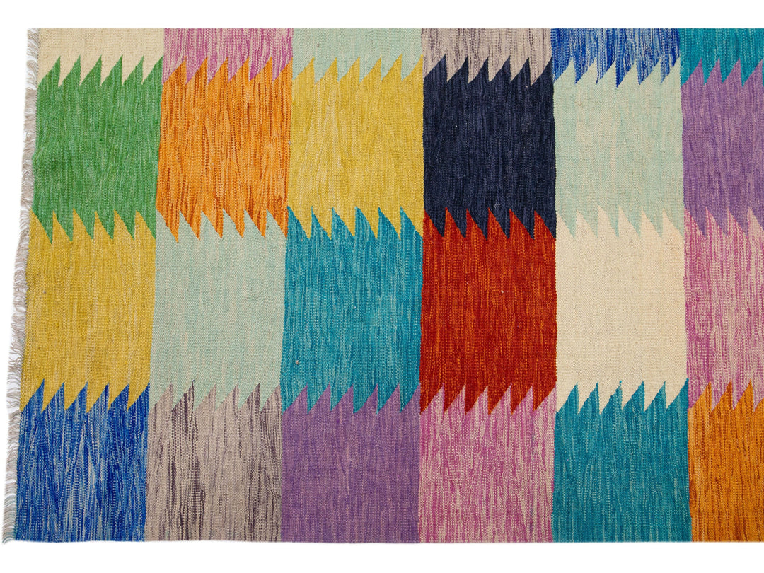 Modern Kilim Wool Rug 10 X 14