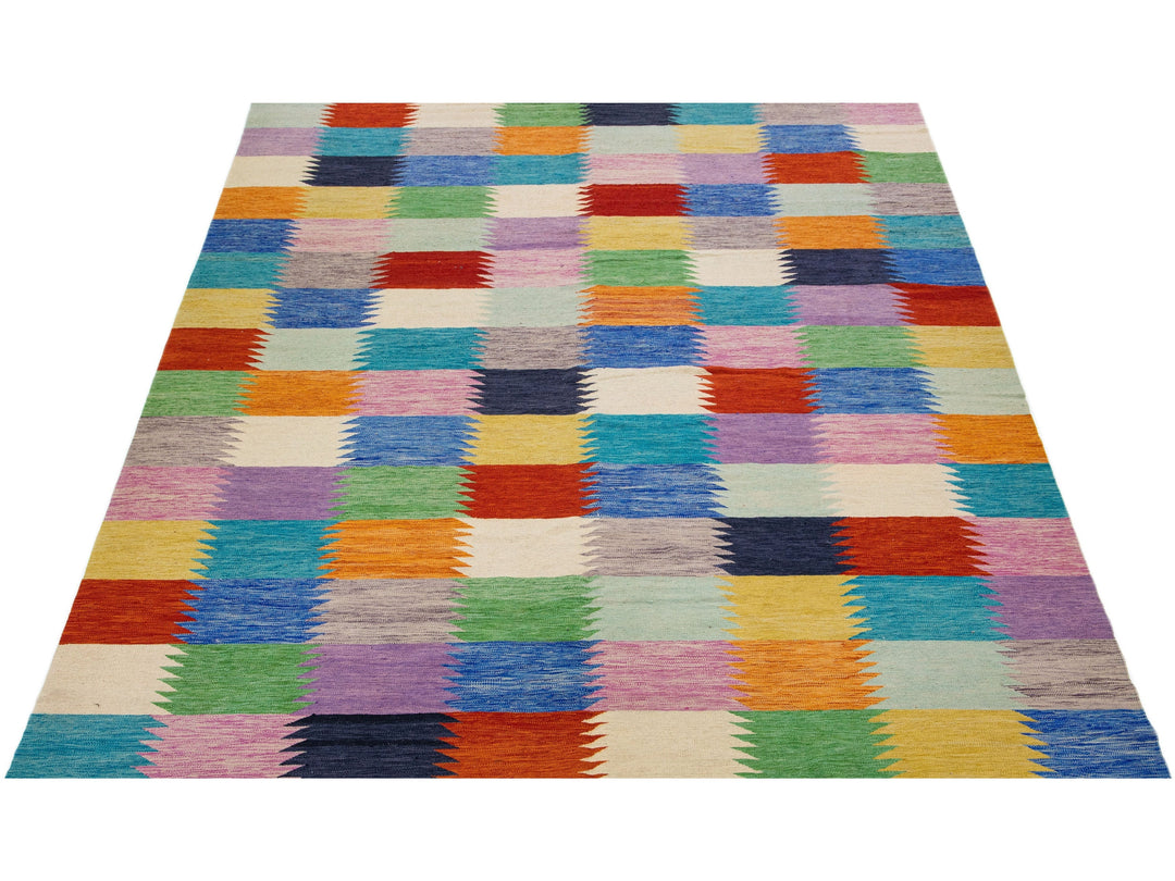 Modern Kilim Wool Rug 10 X 14