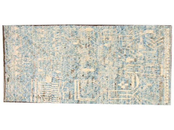Modern Moroccan-Style Wool Rug 6 X 12