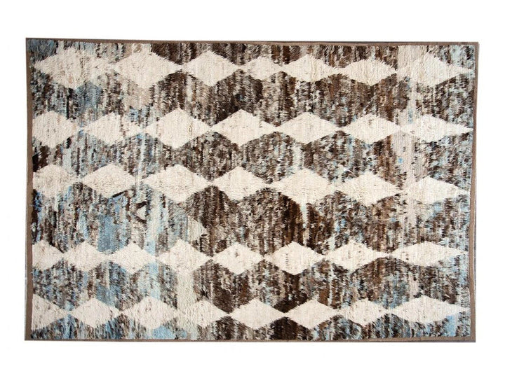 Modern Moroccan Style Oversize Wool Rug 11 X 16