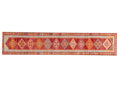Vintage Turkish Anatolian Runner Rug, 3 x 14