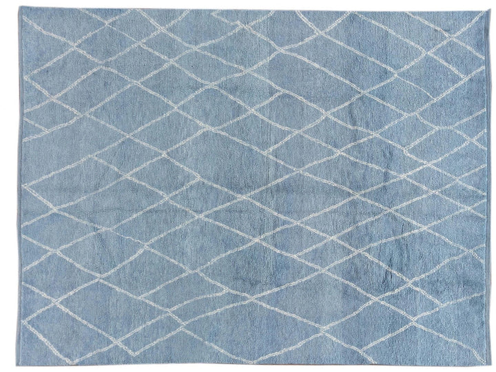 Modern Moroccan-Style Wool Rug 9 X 12