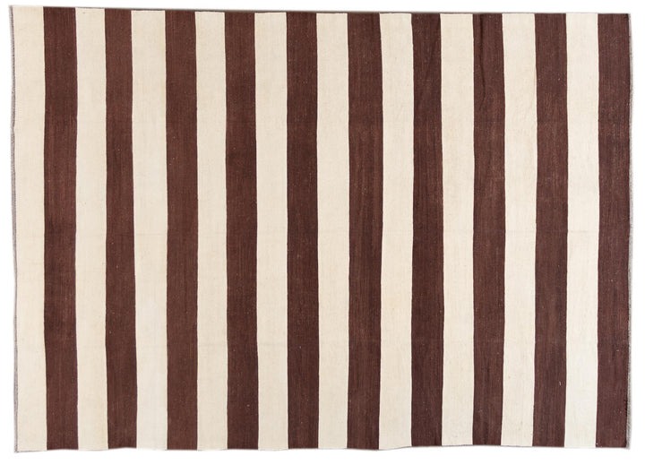 Modern Flatweave Kilim Wool Rug 10 X 14