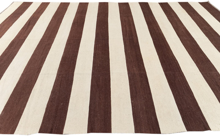 Modern Flatweave Kilim Wool Rug 10 X 14
