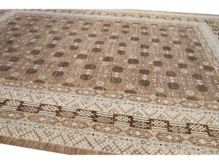 Modern Khotan Wool Rug 12 X 17