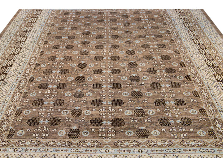 Modern Khotan Wool Rug 12 X 17