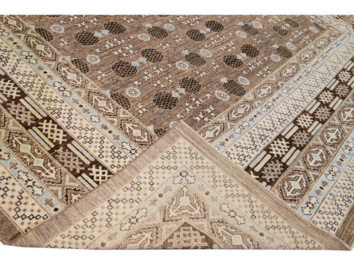 Modern Khotan Wool Rug 12 X 17