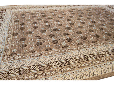 Modern Khotan Wool Rug 12 X 17