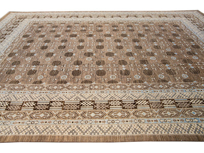 Modern Khotan Wool Rug 12 X 17