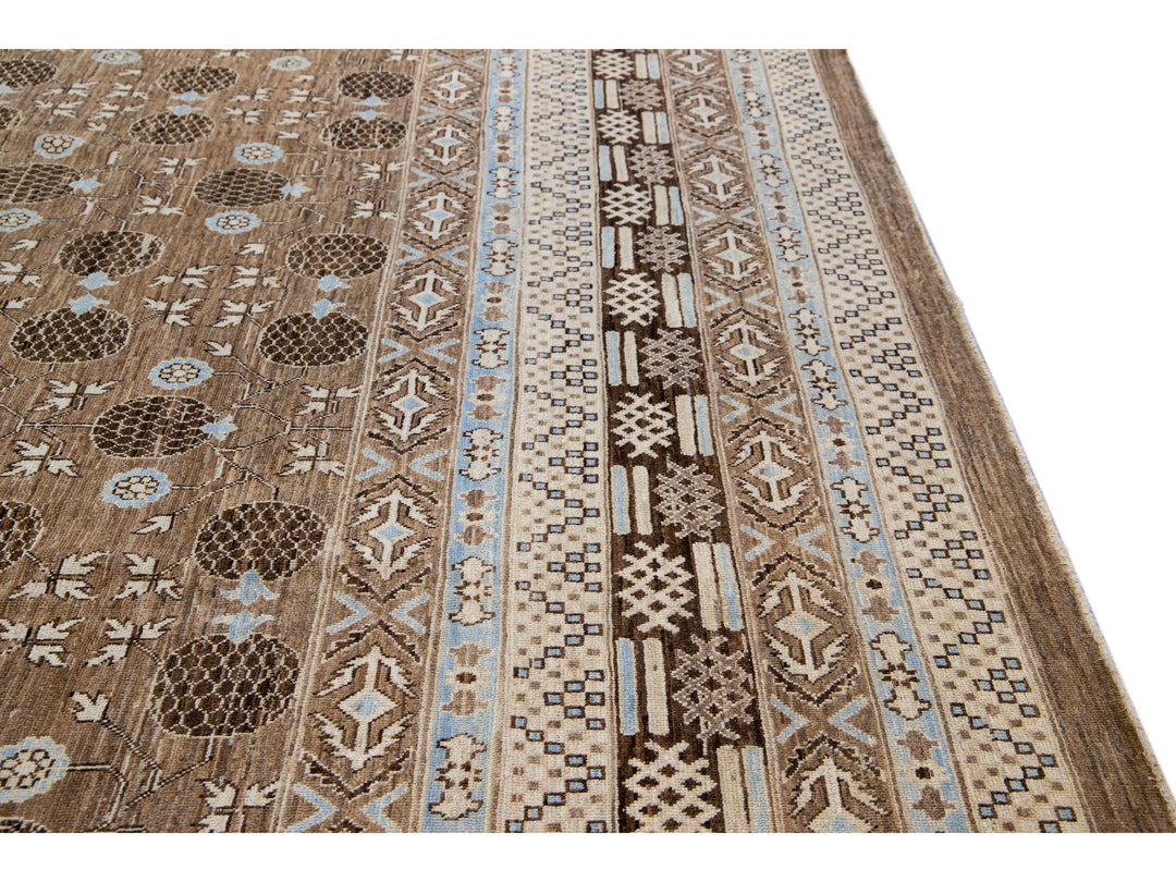 Modern Khotan Wool Rug 12 X 17