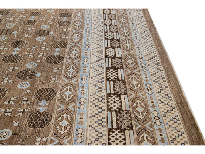 Modern Khotan Wool Rug 12 X 17