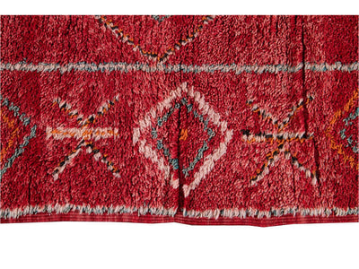 Vintage Moroccan Wool Scatter Rug  5 X 9