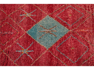 Vintage Moroccan Wool Scatter Rug  5 X 9