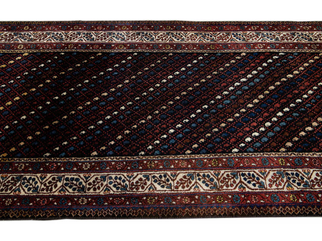 Antique Kurd Wool Runner 4 X 11