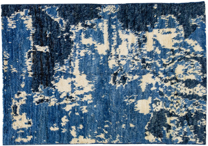 Modern Moroccan Wool Rug 7 X 10