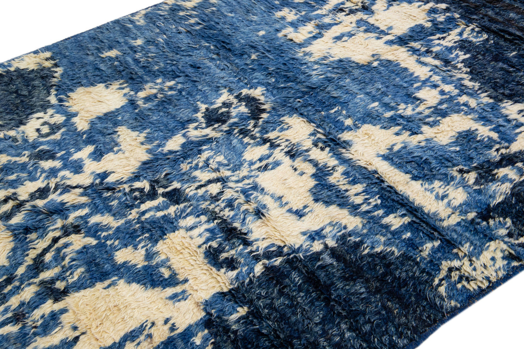 Modern Moroccan Wool Rug 7 X 10