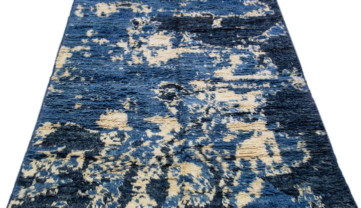 Modern Moroccan Wool Rug 7 X 10