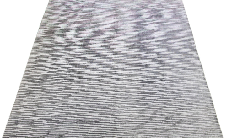 Modern Wool and Silk Rug 9 X 12