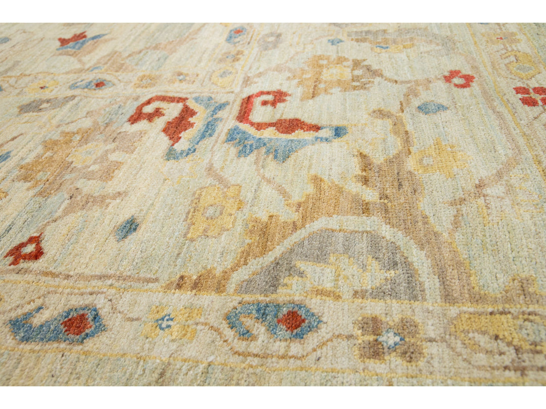 Modern Sultanabad Wool Rug 12 X 19