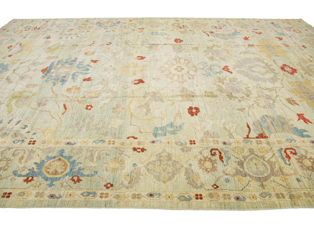 Modern Sultanabad Wool Rug 12 X 19