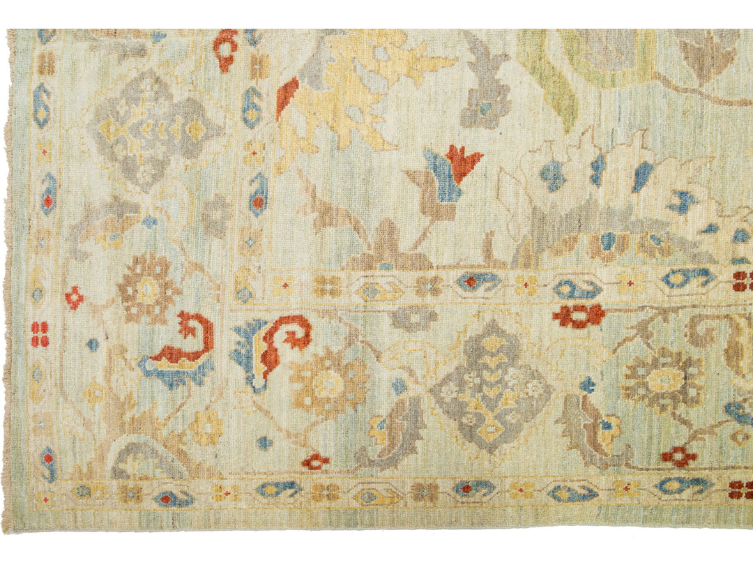 Modern Sultanabad Wool Rug 12 X 19