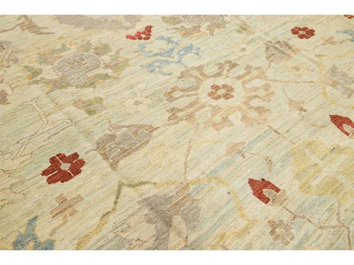 Modern Sultanabad Wool Rug 12 X 19